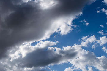 clouds and sunlight on the blue sky