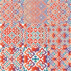 Antique ornate tiles talavera mexico.