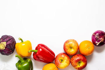 Various colorful vegetable and vegetable beta carotene food
