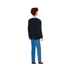 businessman elegant avatar character icon vector illustration design