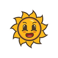 sun character design mascot vector