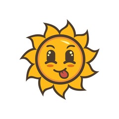 sun character design mascot vector