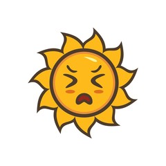 sun character design mascot vector