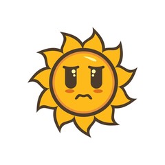 sun character design mascot vector
