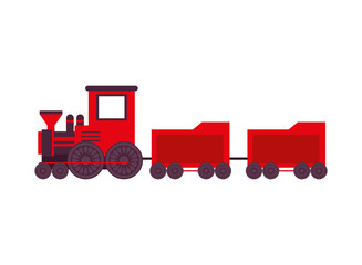 cute little train toy isolated icon
