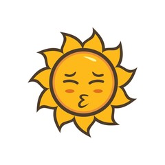sun character design mascot vector