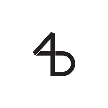 letter 4b infinity simple line logo vector
