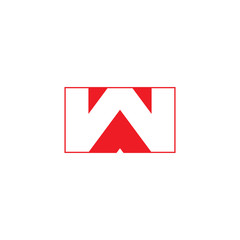 letter w arrow geometric logo vector