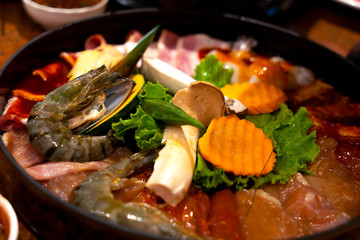 restaurant Korean and Japanese style grill.