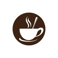 Coffee cup logo vector icon