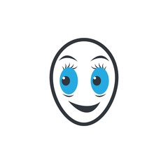 Emoticon smile expression vector icon