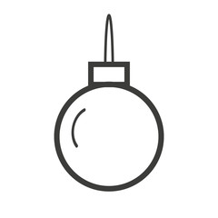 christmas ball icon, flat design best vector icon
