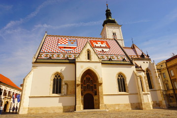 Naklejka premium ザグレブのカトリック教会である聖マルコ教会