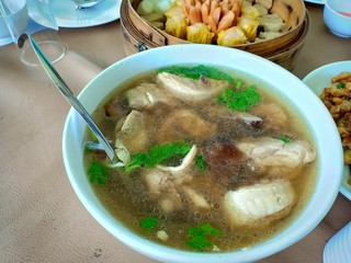 Boiled pig blood