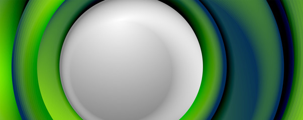 Vector 3d style abstract swirl circles, modern techno digital trendy abstract background. Vector Illustration For Wallpaper, Banner, Background, Card, Book Illustration, landing page