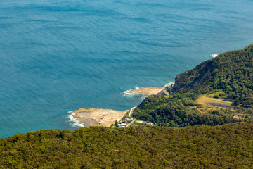 Ocean road and Australian bush land aerial