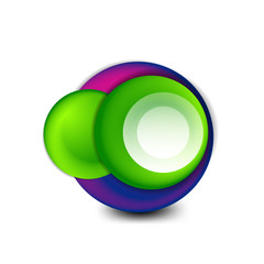 Vector swirl circle banner, 3d style abstract sphere or round shape icon or background templates. Vector Illustration For Wallpaper, Banner, Background, Card, Book Illustration, landing page