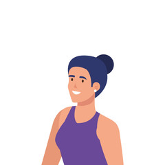 beautiful woman avatar character icon vector illustration design