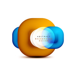 Square geometric banners with 3d smooth blend effect. Digital technology trendy icon design. Vector Illustration For Wallpaper, Banner, Background, Card, Book Illustration, landing page