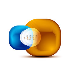 Square geometric banners with 3d smooth blend effect. Digital technology trendy icon design. Vector Illustration For Wallpaper, Banner, Background, Card, Book Illustration, landing page