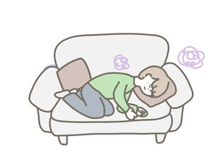 Person lying on couch-4