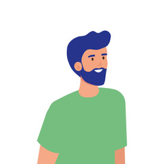 Avatar of a man design, Boy male person people human social media and portrait theme Vector illustration