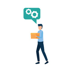 Businessman design, Man business management corporate job occupation and worker theme Vector illustration