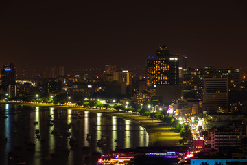Fototapeta na wymiar modern city at night