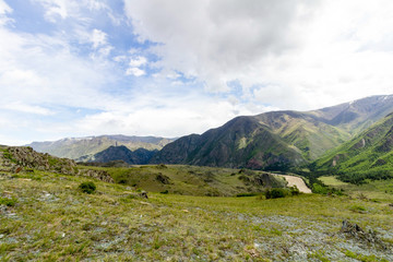 Obraz premium landscape with mountains and clouds