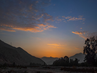 View of a sunset in the valley