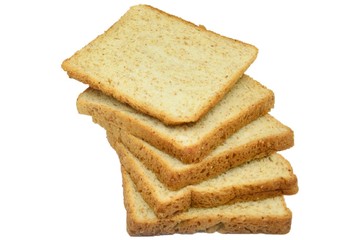 toast wheat bread sliced isolated on white background,some white bread slices pile up on white background,Sliced white bread,Slices of wheat bread isolated on white,Whole wheat bread and sandwich brea