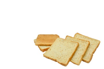 toast wheat bread sliced isolated on white background,some white bread slices pile up on white background,Sliced white bread,Slices of wheat bread isolated on white,Whole wheat bread and sandwich brea