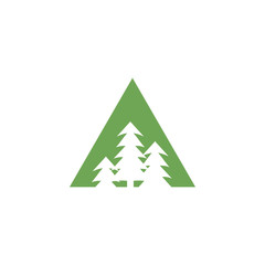Obraz premium Pine tree icon design template vector isolated