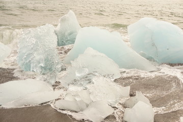アイスランドの美しい風景、ヨークルスアゥルロゥン氷河湖
