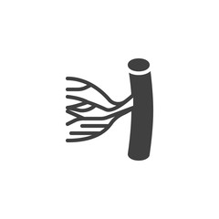 Artery and vein vector icon. filled flat sign for mobile concept and web design. Blood vessels glyph icon. Symbol, logo illustration. Vector graphics