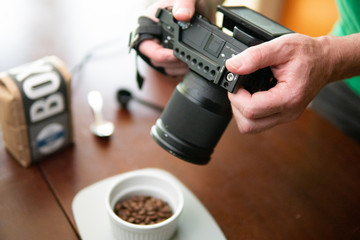 blogger photograph coffee beans