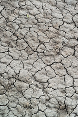 Above view of land during drought. Abstract surface in cracked ground, dry soil. Ecology concept. Cracked earth texture and background. .