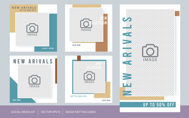 Social media banner template. Use it to advertise on social networks, advertise your product and announcements. Vector illustration