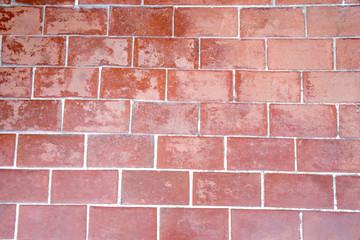 Red brick walkway, Red cement texture.