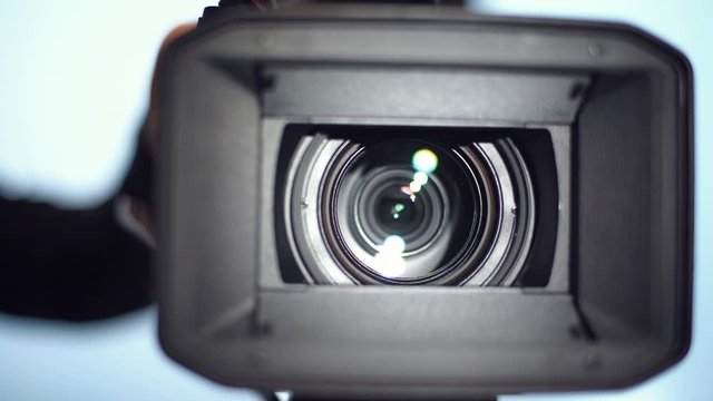 4k, Video Camera Panning And Zooming, Video Camcorder Lens