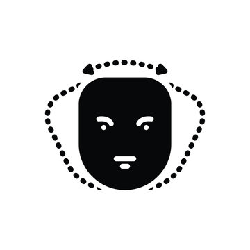 Black solid icon for nod 