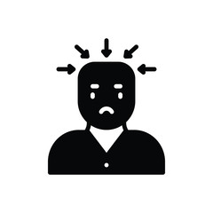 Black solid icon for tension 