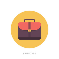 Briefcase business vector illustration in flat style. 