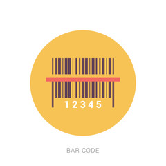 Bar code icon vector design template