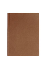 Brown note book isolate on white background