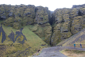 Fototapeta na wymiar the Raudfeldsgja Gorge in Iceland