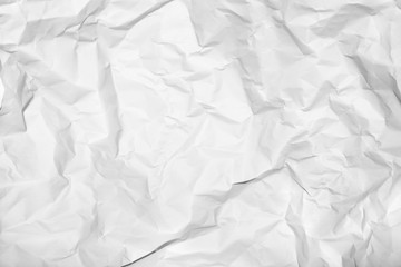 Obraz premium White crumpled paper texture background. 