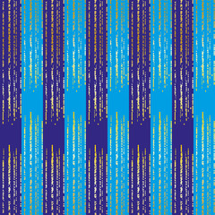 Festive seamless background in trendy colors. Vertical stripes and golden decor. Vector background for wrapping paper for new year, christmas, birthday.