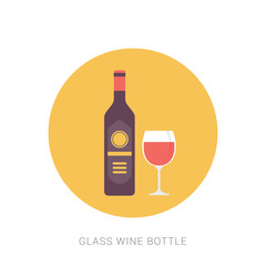 Wine glass and background on white