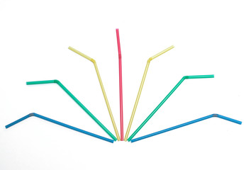 multi-colored cocktail tubes for design and decoration